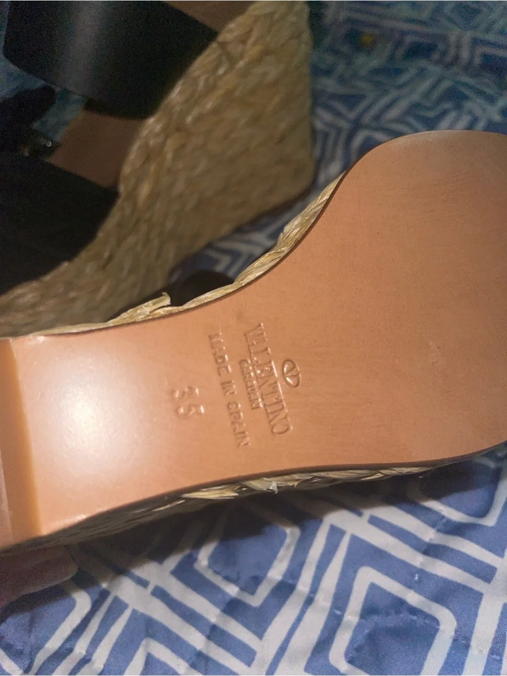 Valentino Espadrille Platform Sandals with Knot Front size 5 or 35